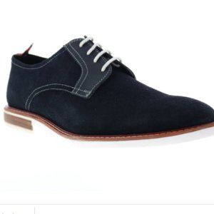 Ben Sherman Brent Plaid Blue Suede Oxfords Sz 11